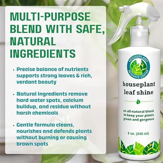 Houseplant Leaf Shine Spray – All-Natural Leaf Cleaner and Gloss for Healthy Shine & Better Photosynthesis | Perfect for House Plants and Foliage | 8 oz by GreenHaven Gardens