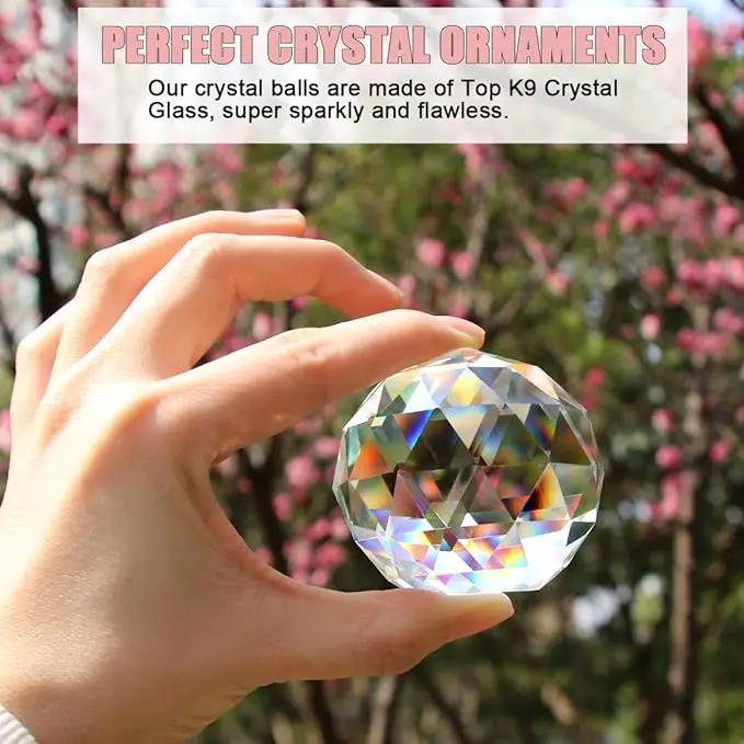Clear Crystal Ball Prism Window Rainbow Maker Window Prisms Suncatcher for Feng Shui, (60mm /2.4inch) by GreenHaven Gardens