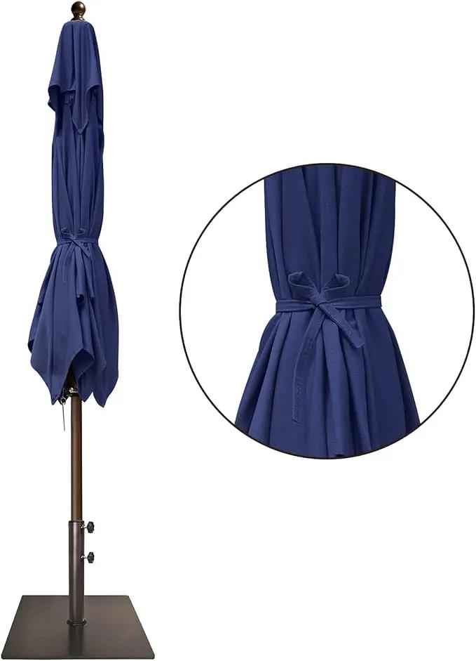EliteShade USA 10-Year-Non-Fading 6x6Ft Square Market Umbrella Patio Outdoor Table Umbrella with Ventilation, Navy Blue by GreenHaven Gardens