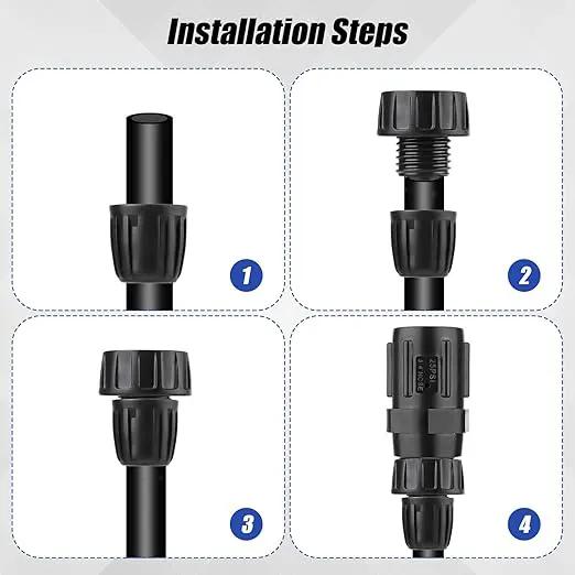 2 Sets Drip Irrigation Pressure Regulator 25PSI & Faucet Adapter Kit, 3/4" Hose Thread Water Pressure Regulator 1/2" Drip Irrigation Tubing Adapter for Drip Irrigation System by GreenHaven Gardens