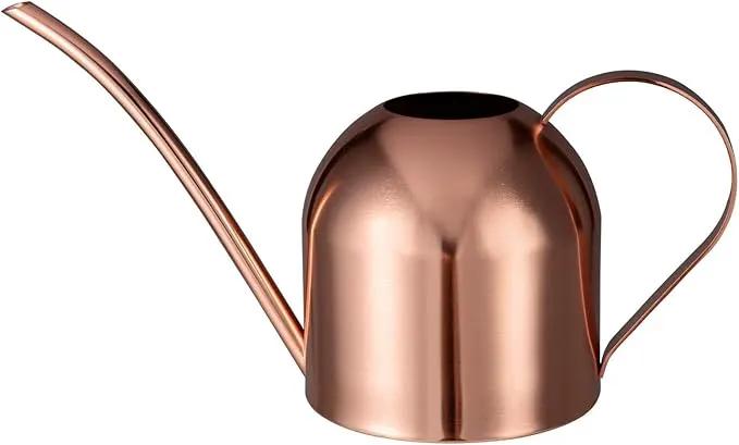 IMEEA Indoor Watering Can for House Plants 33oz/1L Stainless Steel Watering Can with Long Spout (Rose Gold) by GreenHaven Gardens