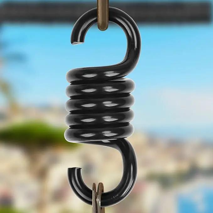 Spring Porch Hook for Hammock Swing Chair Hanging Suspension,880lbs Weight Capacity,Black by GreenHaven Gardens