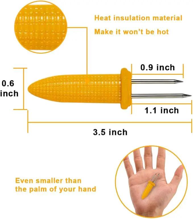 Corn on The Cob Holders, Stainless Steel Heat Resistant Non Slip Barbecue Corn Prongs Skewers for BBQ, Cooking, Birthday Party (20,3.54IN) by GreenHaven Gardens