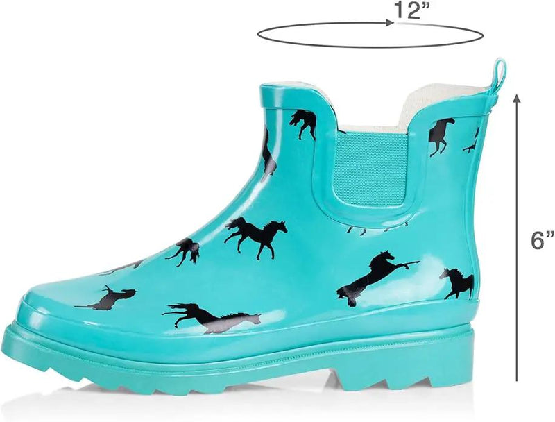 NORTY - Womens Ankle Rain Boots - Ladies Waterproof Winter Spring Garden Boot runs ½ size large by GreenHaven Gardens