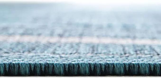 Unique Loom Outdoor Border Collection Area Rug - Soft Border (5' 1" Round, Teal/ Ivory) by GreenHaven Gardens