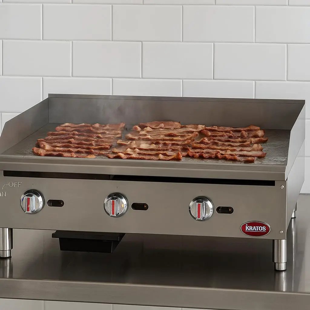 Kratos 29Y-005 36" Commercial Restaurant Gas Countertop Griddle, Manual Controls, 3 Burners, 90,000 BTU Output by GreenHaven Gardens