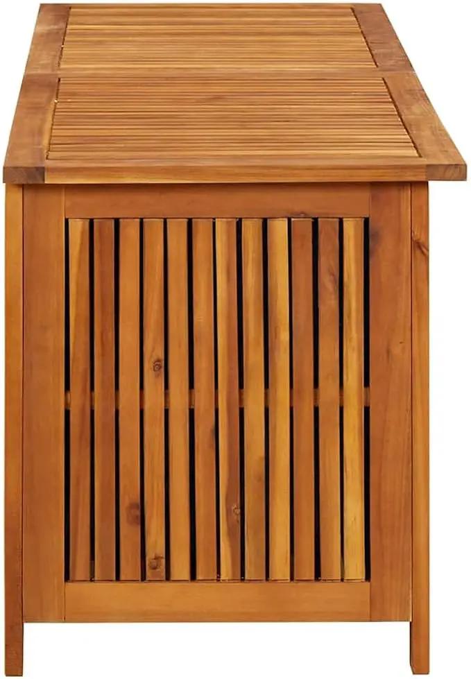 vidaXL Outdoor Storage Box, Deck Box with Gas-Lift Lid, Storage Chest with Water-Resistant Zippered Bag Inside, 59.1''x19.7''x22.8'', Solid Acacia Wood by GreenHaven Gardens