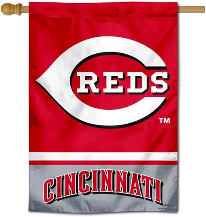 Cincinnati Reds Double Sided House Flag by GreenHaven Gardens