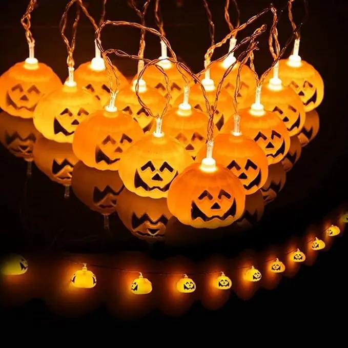 Large Halloween Solar String Lights Outdoor, Pumpkin Lights String with 8 Modes Indoor Outdoor Halloween Decorations Decor with 21.32ft 30 Pumpkin Lights for Halloween Party Yard Patio Bedroom by GreenHaven Gardens