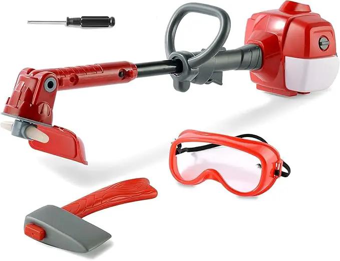 Toy Choi's Toy Trimmer - Power Construction Play Tool Kids Trimmer,Outside Pretend Play Garden Toy with Light Sound,Educational Gift Kid Toddler Tool Set for Boy Girl Age 3, 4, 5,6,7+ by GreenHaven Gardens