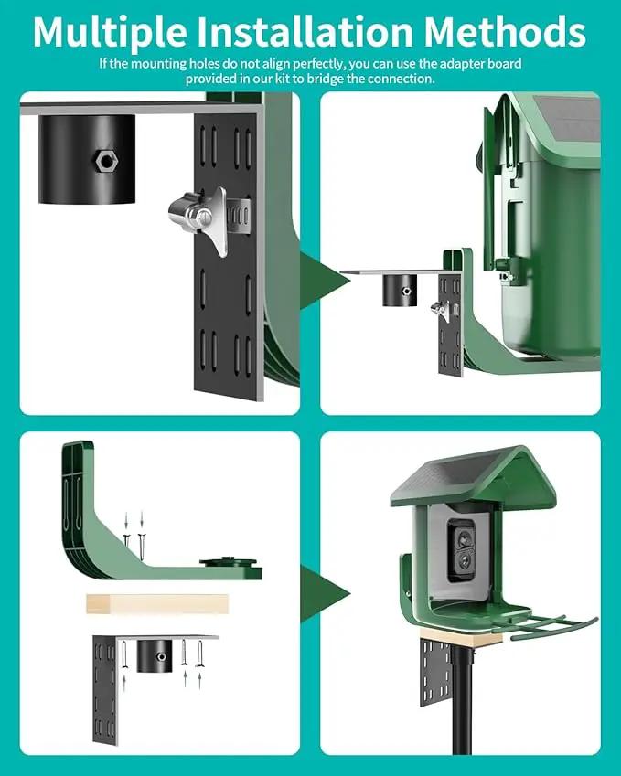 Bird Feeder Pole – 90 Inch Height Bird House Pole with 1-Inch Dia Heavy Duty for Birdfeeders, Feeding Stand with Mount Kit for Outdoor, Slip-Fit Connection by GreenHaven Gardens