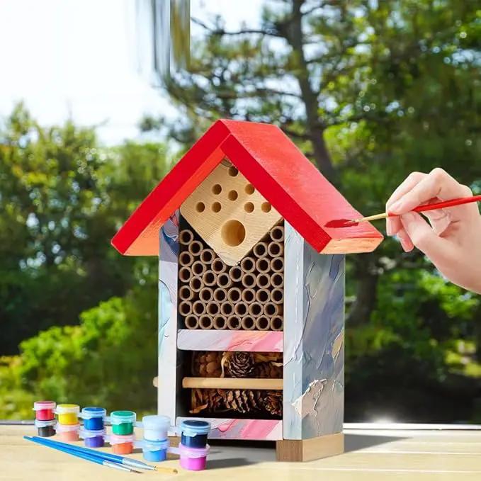 2 PK Premium Bug Hotel Kit Cedar Wood Insect Hotel - DIY Insect House Kit to Build - Backyard Bee House, Nesting Habitat Shelters, Garden Shelter for Bees, Butterflies, Bugs,Heavy Duty Thickness by GreenHaven Gardens