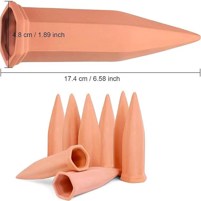 XXYXXY Terracotta Watering Spikes Plant Watering Clay Automatic Watering Device for Plants Used in Holidays, Indoor Plant Watering Device Clay Automatic Watering Device (10PCS) by GreenHaven Gardens