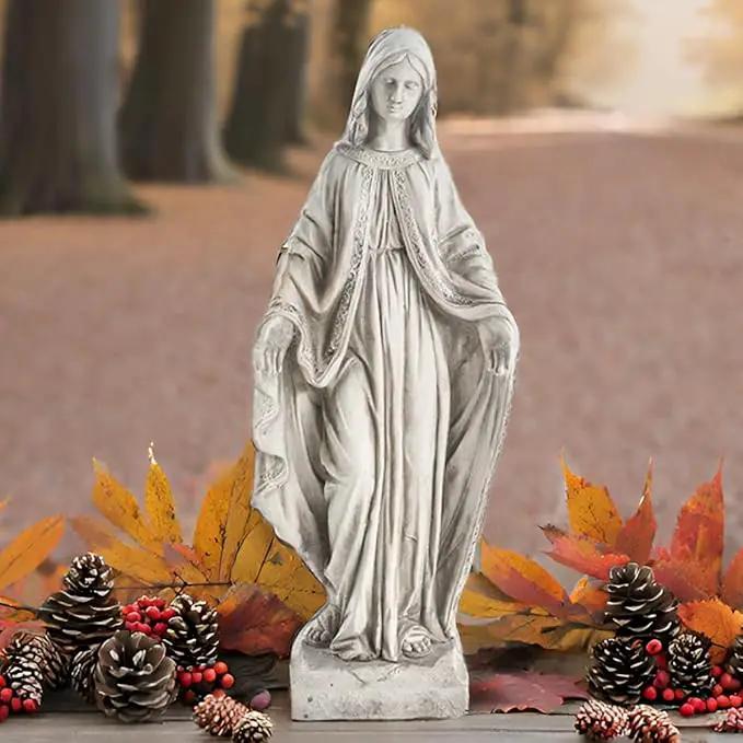 Virgin Mary Statue, Outdoor Garden Religious Decorations, Outdoor Mother Mary Statue, Garden Sculptures & Statues for Home Yard Patio Lawn Deck Hallway by GreenHaven Gardens