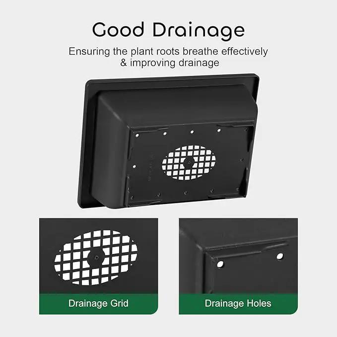 GROWNEER Bonsai Training Pots with Drainage Trays 3 Packs 6.5 Inch, Durable Bonsai Tree Starter Set Kits with Repotting Mat Small Indoor Outdoor Growing Pot Rectangle Planter, Built in Mesh by GreenHaven Gardens