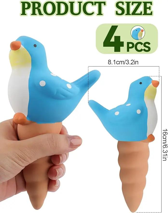 4Pcs Plant Watering Globes, Kalolary Bird Shape Self Watering Spikes Terracotta Drip Water Stakes Irrigation Watering Bulbs for Pot, Indoor, Outdoor, Vacation by GreenHaven Gardens