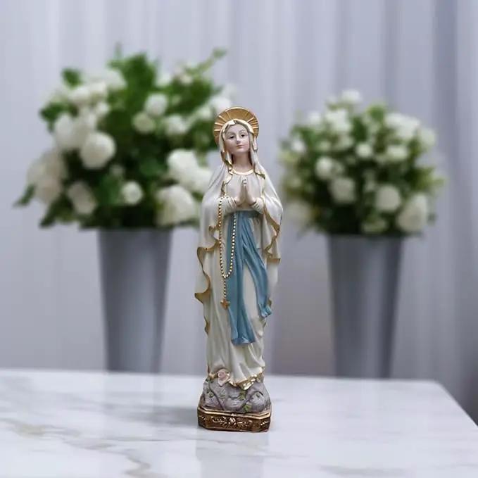 MeritMode 15" H Virgin Mary Praying Statue - Lourdes Catholic Collectible Figurine, Blessed Mother Figurine, Ideal Religious Gift for Home Décor & Outdoor Garden Decorations by GreenHaven Gardens