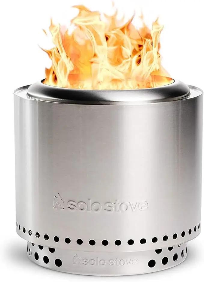 Solo Stove Ranger 2.0 with Stand - 15 Inch Smokeless Portable Fire Pit - Lightweight Outdoor Fireplace with Removable Ash Pan, Stainless Steel, Carry Case Included, Ideal for 2-4 People, 16.5 lbs by GreenHaven Gardens