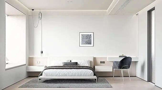 Dimoon 118''x23.6'' White Skin Peel and Stick Wallpaper Contact Paper Modern Self Adhesive Wall Paper Removable Renter Friendly Textured Solid Color Cabinet Vinyl Roll (118''x23.6'',White Skin) by GreenHaven Gardens
