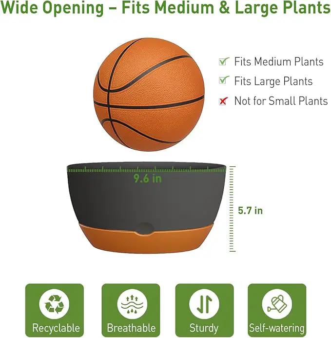10 Inch Hanging Planters for Indoor & Outdoor Plants (2 Pack) - Self-Watering & Drainage Flower Pots with 2 Kinds of Plant Hangers for Home Decor & Garden (Deep Gray, 10 in) by GreenHaven Gardens