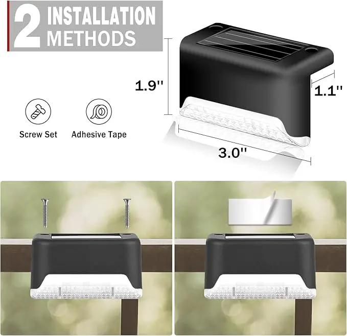 20-Pack LED Outdoor Solar Lights for Deck Fence Step Patio Lighting Waterproof Warm White by GreenHaven Gardens