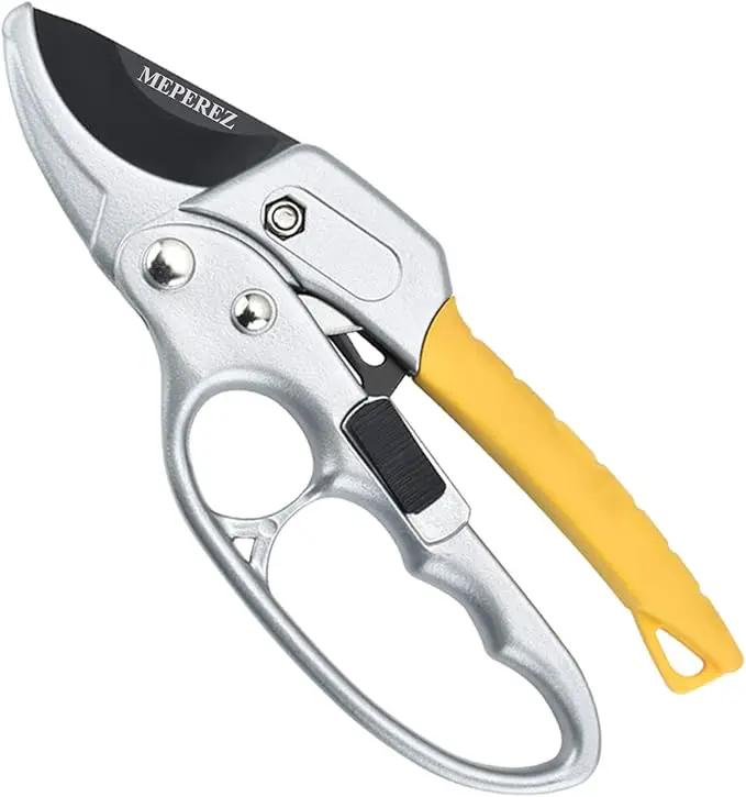 Garden Clippers, Premium Germany Pruners, Work 3 Times Easier, Professional Pruning Shears, Cutting Rose, Flower, Hedge, Stem, Sharp Scissors Gardening Tools, Arthritis Weak Hand Snips by GreenHaven Gardens