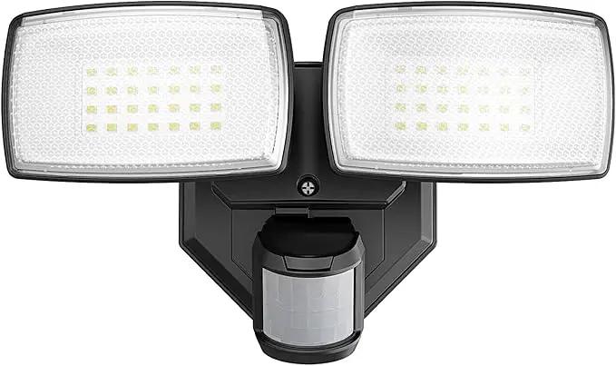 Onforu 32W 2 Head Motion Sensor Outdoor Lights, 3200LM 6500K LED Security Light, Dusk to Dawn, Motion Detector Light for Outside, IP65 Waterproof Flood Lights for Garage, Yard(Black) by GreenHaven Gardens