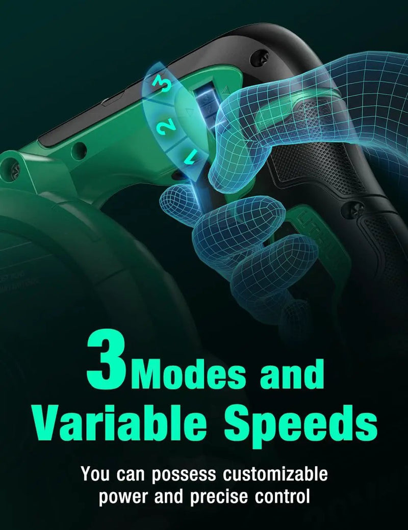 K I M O. Cordless Leaf Blower Vacuum Combo 4 in 1, 3 Nozzles &3 Modes for Inflation & Deflation, Extended Tube & Variable Speed, 20000RPM 150MPH, 2x2000mAh Battery Powered Leaf Blowers for Lawn Care by GreenHaven Gardens