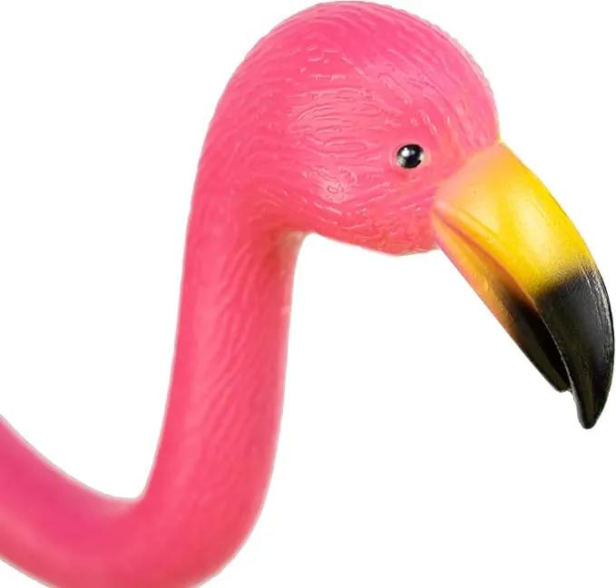 GiftExpress Pink Flamingos Yard Decorations - 12 Pack Small 14" Tall Plastic Flamingo Statue w/Metal Stakes - Lawn Ornaments & Garden Decor for Outdoor Parties by GreenHaven Gardens