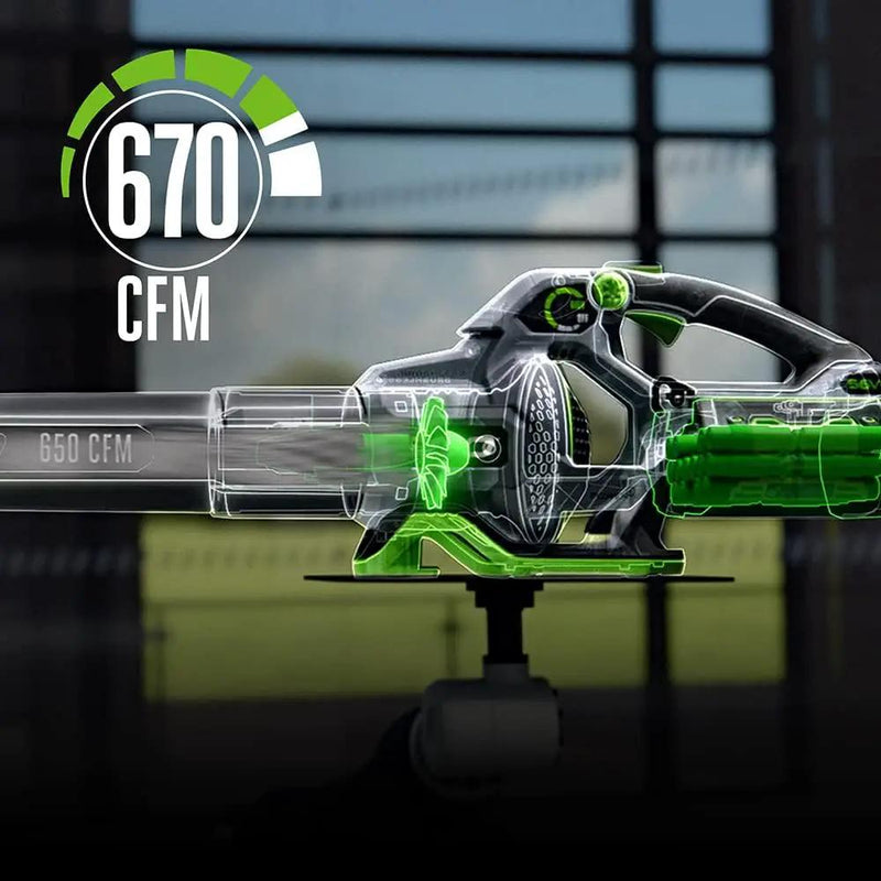 EGO POWER+ Combo, Cordless Trimmer and Blower, 15" Trimmer for Weeds and Grass with POWERLOAD and Cordless Electric 670 CFM Blower, Includes 56V 4.0Ah Battery and Charger - ST6703LB by GreenHaven Gardens
