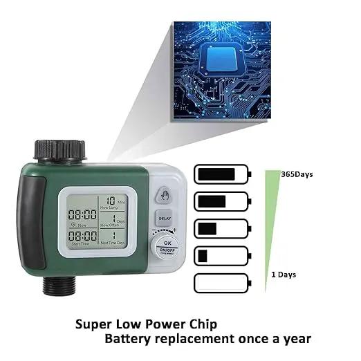 Automatic Watering System Water Timer Easy to Program Three Modes Automatic Sprinkler Rain Delayed Watering Manual Watering Outdoor Use by GreenHaven Gardens