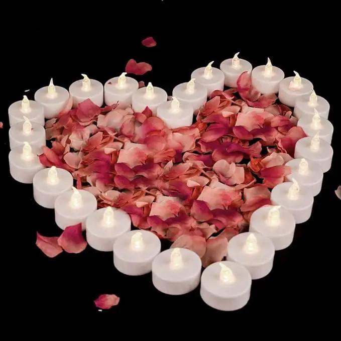 LED Tea Lights Flameless Candles: 12Pack Battery Operated Candle Realistic and Bright Flickering Holiday Gift Long Lasting 200Hours for Seasonal & Festival Celebration WarmWhite by GreenHaven Gardens