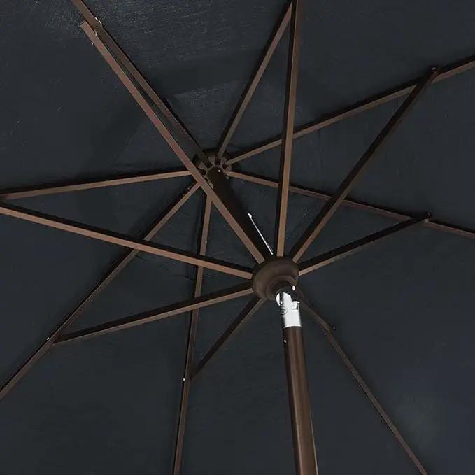 EliteShade USA 10-Year-Non-Fading 10Ft Market Umbrella Patio Umbrella Outdoor Table Umbrella with Ventilation, Black by GreenHaven Gardens
