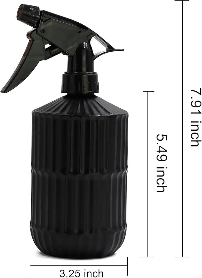 OFFIDIX Glass Spray Bottle, Pressure Watering Can, Indoor Plant Mister, Adjustable Nozzle Watering Glass 0.45L/15.22oz Spray Bottle for Garden Plants Cleaning Solutions (Black) by GreenHaven Gardens