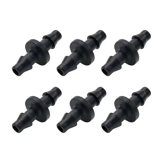 Dnyta 100pcs Barb Fittings PVC for 1/4 Inch Irrigation Tubing Drip Irrigation Barb Fittings Irrigation Tubing Connector Drip Irrigation Barbed Coupling for Plant Drip or Yard Spray Irrigation by GreenHaven Gardens