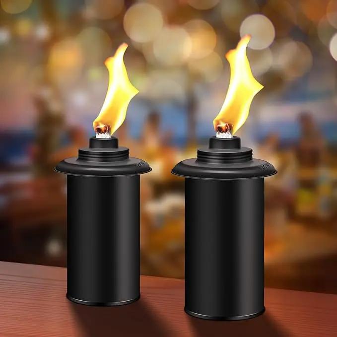 6 Pack Torch Canisters,16oz Replacement Torch Refillable Canisters with Wicks,Caps, Outdoor Citronella Fuel Torch Canister for Luau Party, DIY Garden Decor. by GreenHaven Gardens