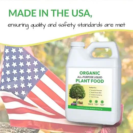Organic All-Purpose Liquid Plant Food - Use on All Outdoor Plants: Flower Beds, Vegetable Gardens, Container Gardening | Concentrated Liquid Fertilizer Alternative (32oz, 2 Pack, Mixes to 64 Gallons) by GreenHaven Gardens