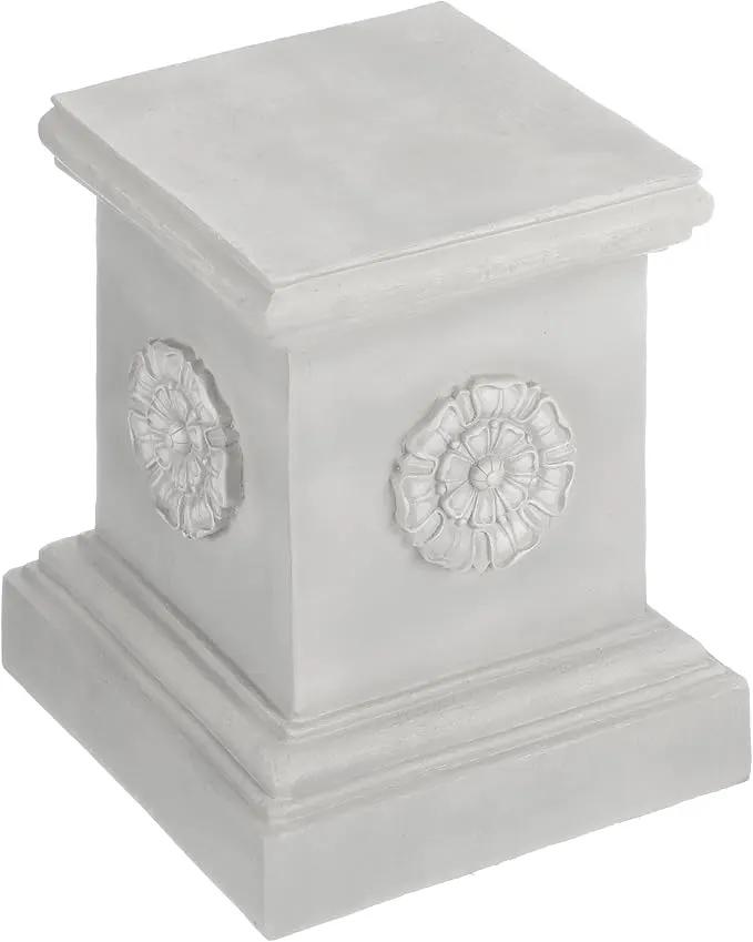 Design Toscano CL5193 English Rosette Sculptural Garden Plinth Base Statuary Pedestal, Grande, antique stone by GreenHaven Gardens