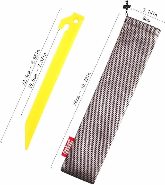 10-Pack Plastic Tent Stakes – 9-Inch Heavy Duty Canopy Anchoring Pegs for Camping, Gardening, Landscaping, Backpacking – Lightweight, Rust-Proof, Reusable Camping Stake by GreenHaven Gardens