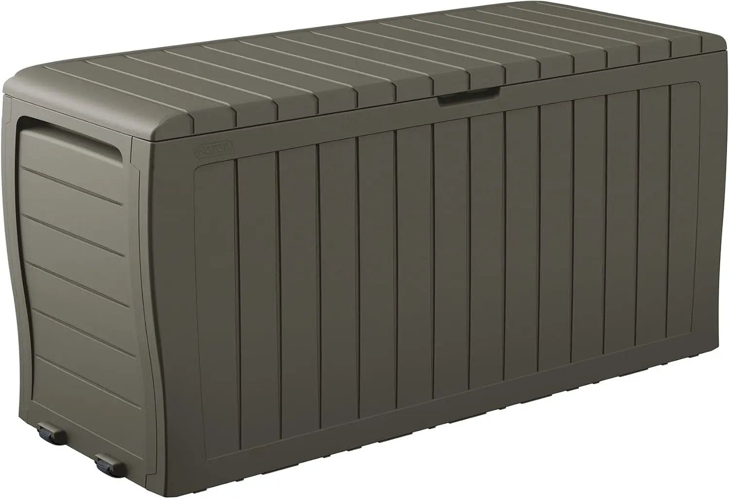 Keter Marvel Plus 71 Gallon Resin Deck Box-Organization and Storage for Patio Furniture Outdoor Cushions, Throw Pillows, Garden Tools and Pool Floats, Mossy Brown by GreenHaven Gardens