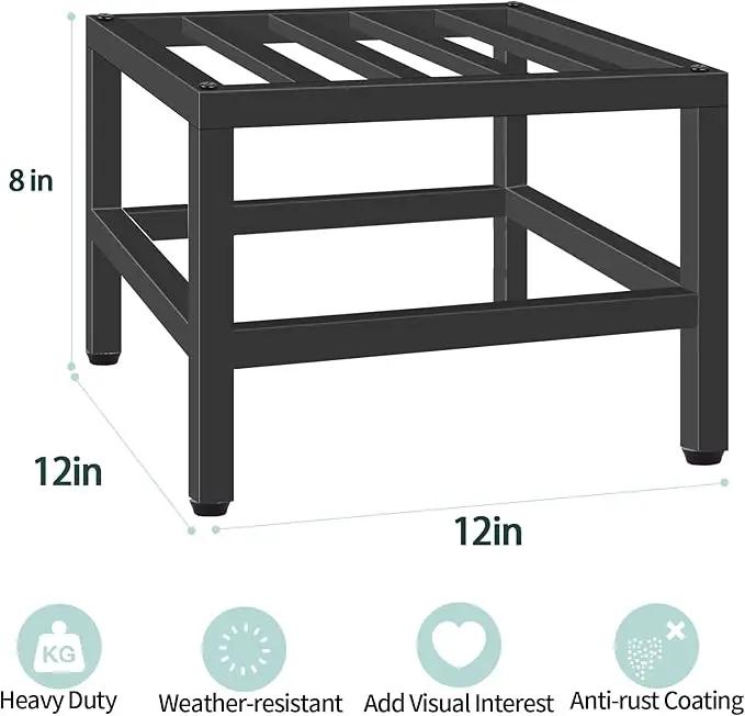 Plant Stand Indoor Outdoor, 3 Pcs Heavy Duty Plant Stands Metal Pedestal Stand for Indoor Outdoor, Wrought Iron Flower Stand Display Planter Shelf for Garden Deck Living Room by GreenHaven Gardens