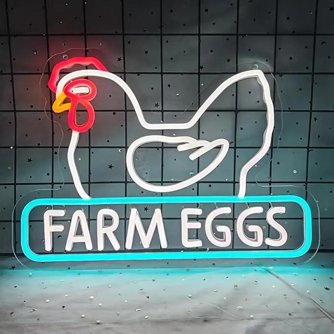 Chicken Coop Neon Sign Chicken Cluck Led Light Up Sign Farm Chicken Coop Farmhouse Kicthen Garden Decor Chicken Coop Sign Birthday Gifts for Family USB Powered Neon Sign,Size15.7*11inch(JWD025) by GreenHaven Gardens