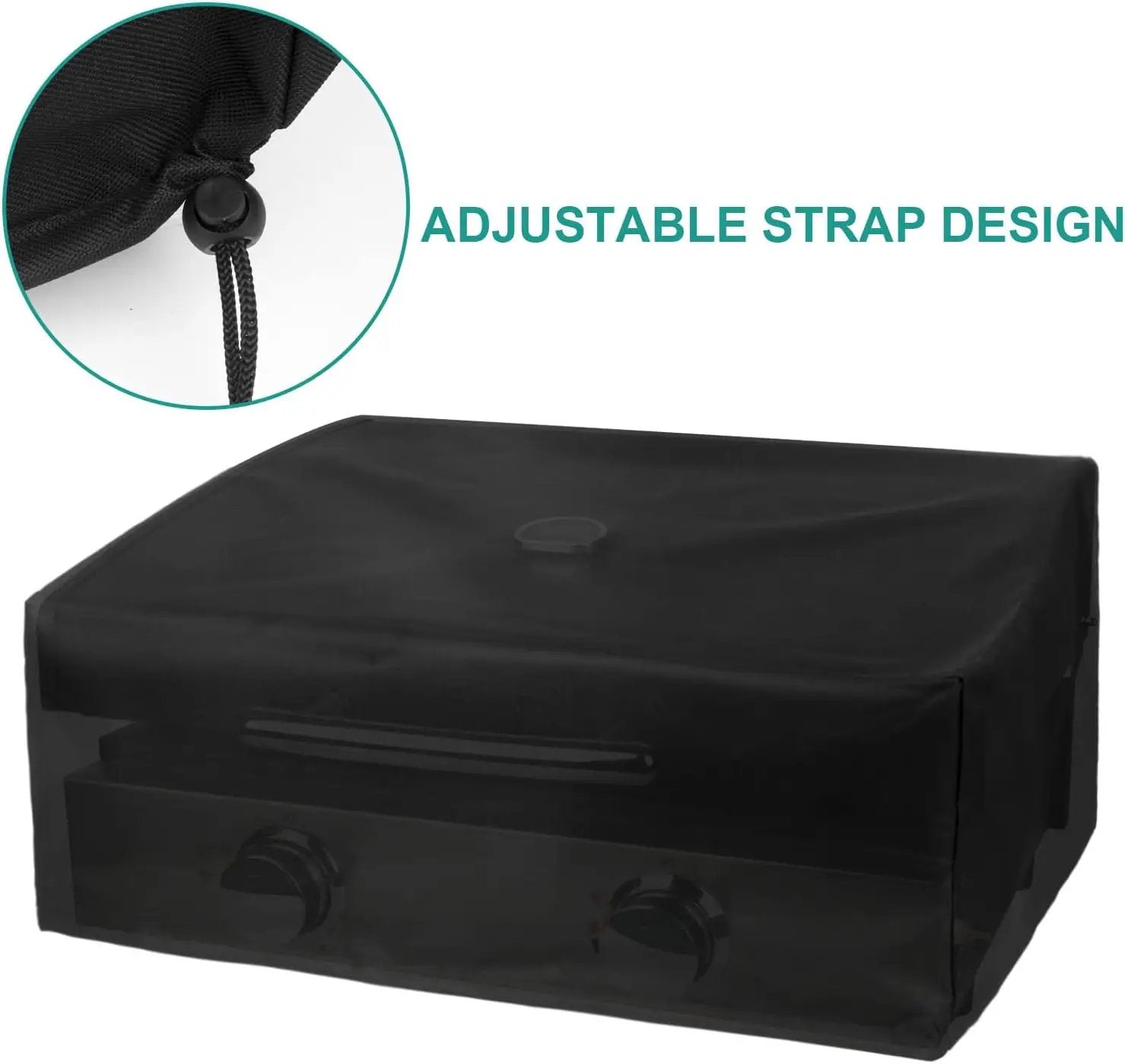5011 Hard Cover Hood with Temperature Gauge for Blackstone 22 inch Table Top Griddle, Griddle Lid and Heavy Duty Grill Cover & Bag for Blackstone 22" Table Top Griddles, Black by GreenHaven Gardens