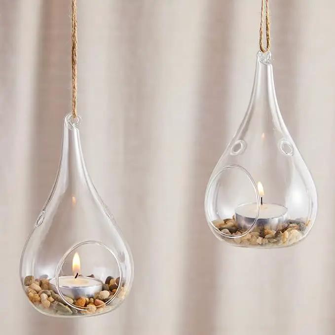 Juvale 5-Pack Hanging Glass Terrarium Containers - Air Plant Holder, Succulent Planter, Tea Light Candle Hangers (3.5x5 in) by GreenHaven Gardens