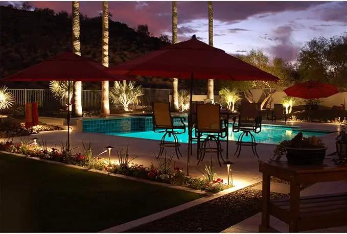 Cast Aluminum Low Voltage Landscape Lighting Pathway Lights Included Ground Spike,Wire Connectors Free Replaceable 3 Watts G4 LED Bulb Warm White 2-Pack by Outdoor Solar Outlet