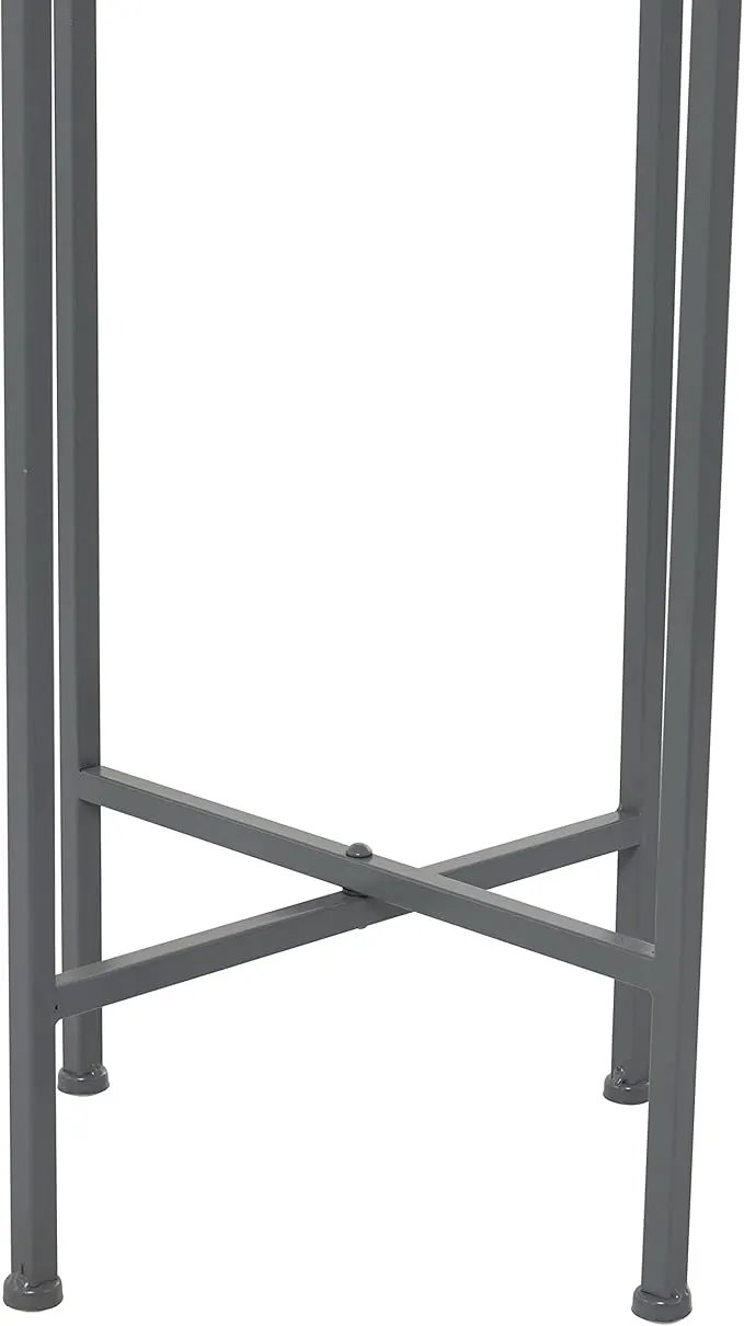 Deco 79 CosmoLiving by Cosmopolitan Metal Round Planter with Removable Stand, 13" x 13" x 42", Gray by GreenHaven Gardens