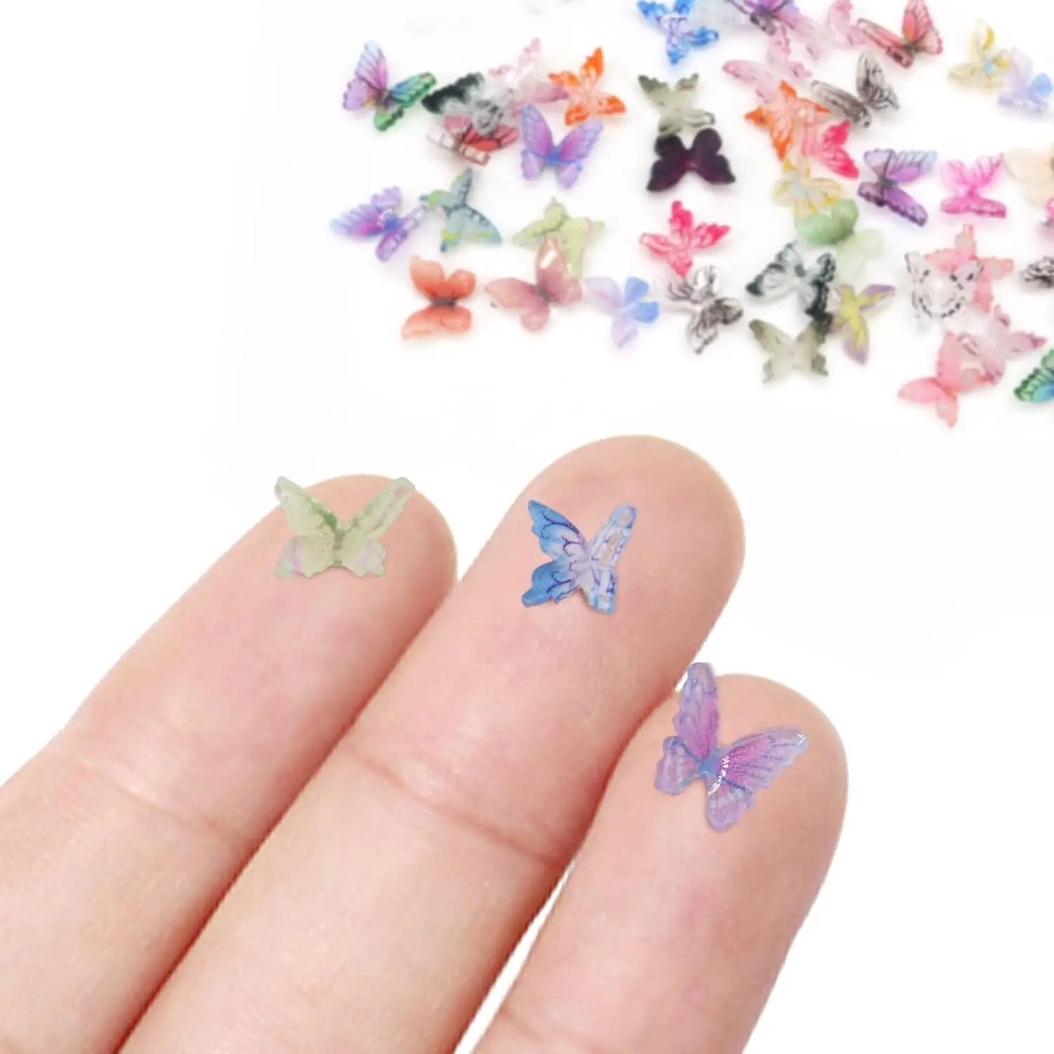 90Pcs Mini Resin Butterflies, Miniature Little Butterfy Decoration, Tiny Butterflies for DIY Crafts, Mini Resin Animals Figurines for Fairy Garden Micro Landscaping Decor by GreenHaven Gardens