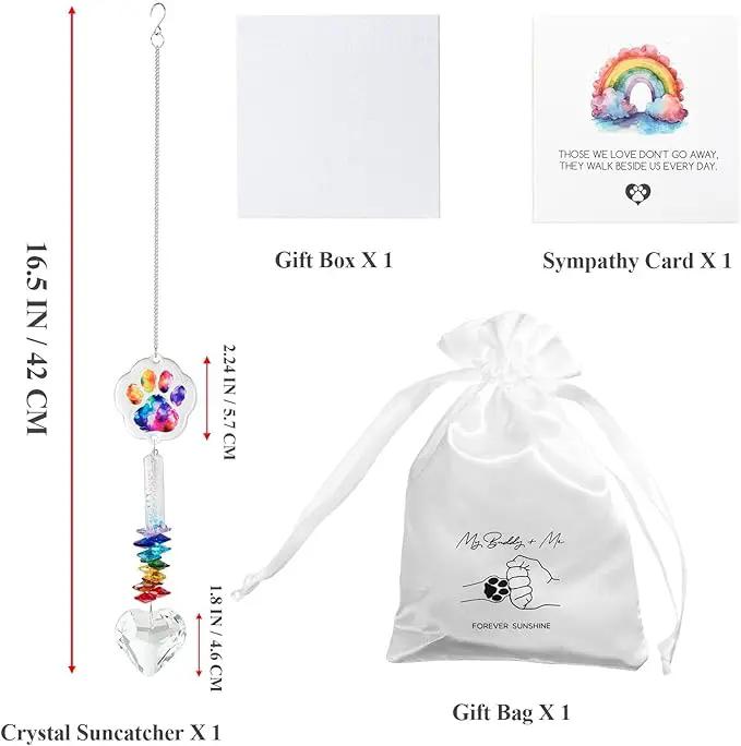 Dog Memorial Suncatcher - Pet Loss Sympathy Gift, Loss of Dog Sympathy Gift, Cat Memorial Gifts for Loss of Cat, Dog Bereavement Gift by GreenHaven Gardens