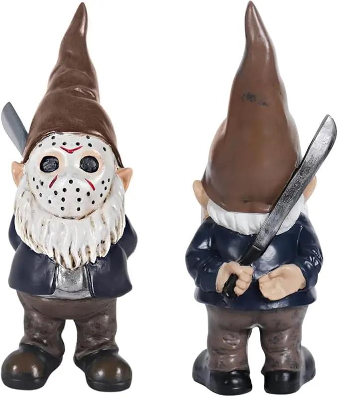 Garden Gnomes Christmas Table Decor Horror Decor Bookshelf Decor Halloween Decorations Gift - Brown by GreenHaven Gardens