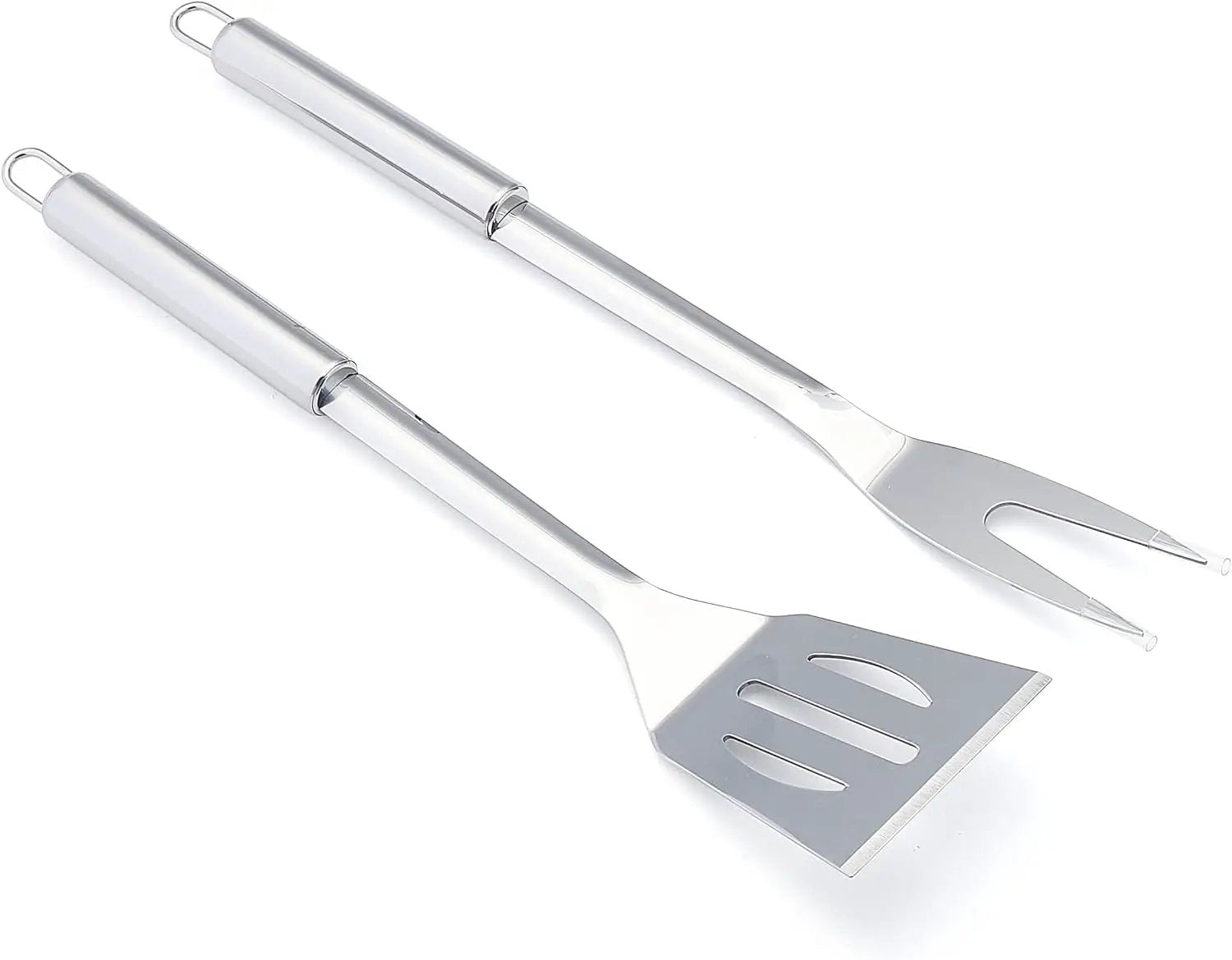 Amazon Basics 4-Piece Stainless Steel Barbeque Grilling Tool Set with Carry Bag by GreenHaven Gardens